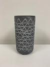 Tall Faded Black Matte w/ Geometric Pattern