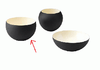 Bowl - Medium Ivory & Black