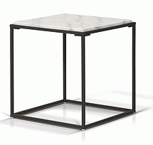 End Table - Square Marble Black Base