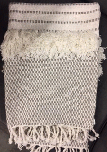 Grey & Cream w/ Tassles/Frill