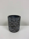 Short Faded Black Matte w/ Geometric Pattern