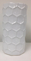 White Ceramic w/ Hexagon Texture Short
