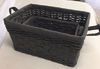 Basket - Large Grey Fabric Woven