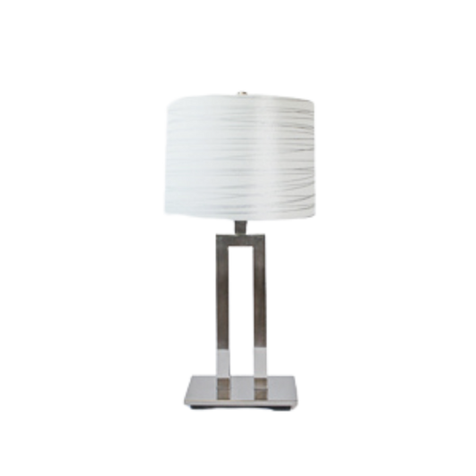 Table Lamp - Rectangle Frame Brushed Chrome