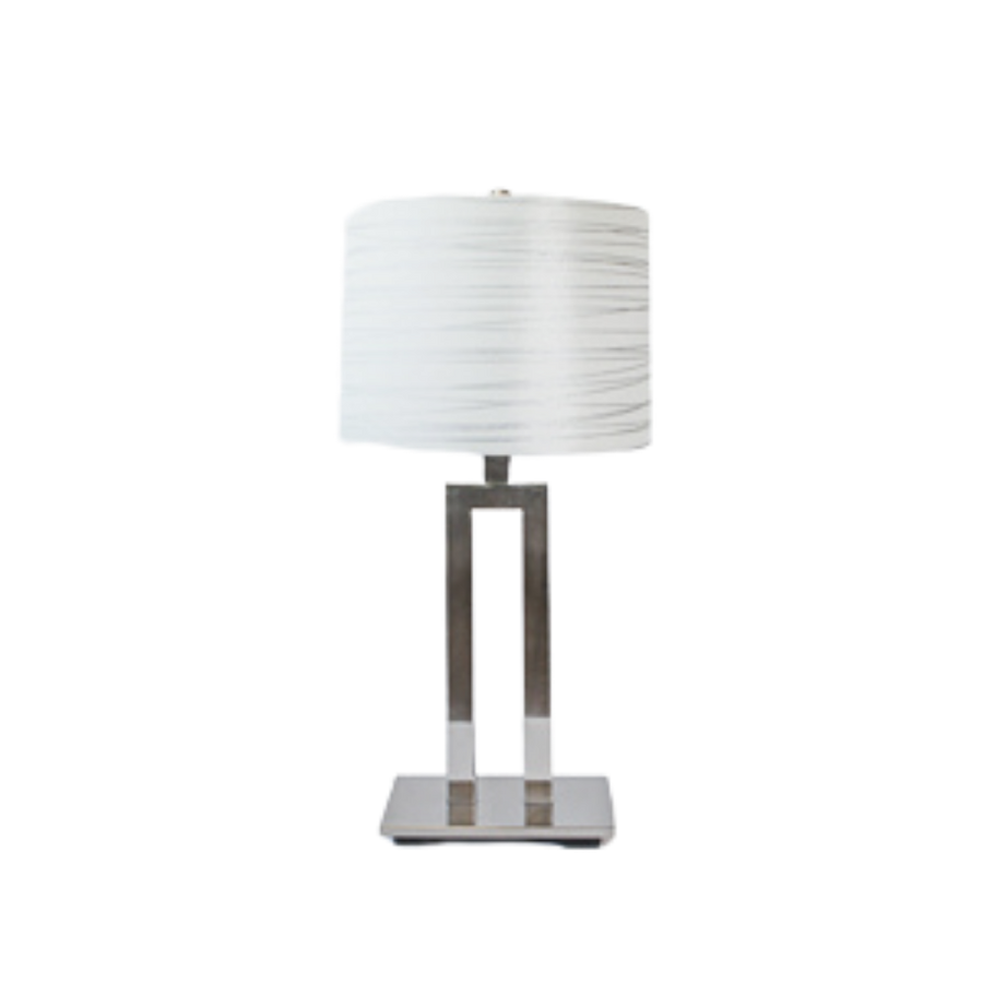 Table Lamp - Rectangle Frame Brushed Chrome
