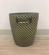 Basket - Grey Woven Bamboo with Handles