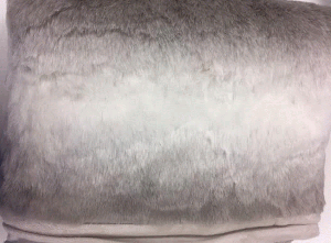 Faux Fur Grey & White Fade Stripe