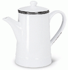 Tea Pot - Glossy White w/ Black Tall