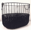 Basket - Medium Black & Black Macrame