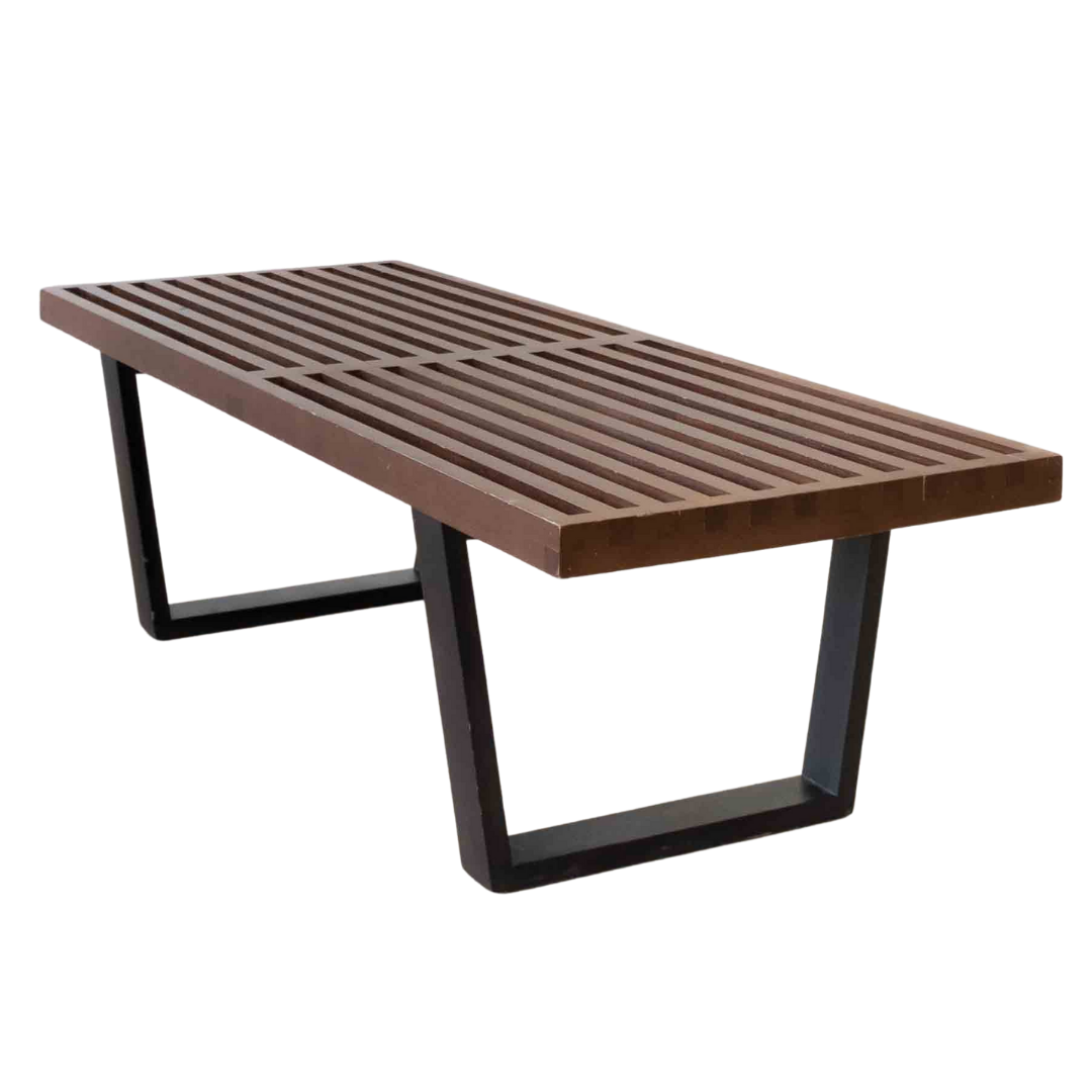 Bench - Brown w Black Legs - 18.5x49