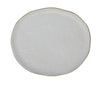 Plate - Natural Stoneware w/ Matte White Large