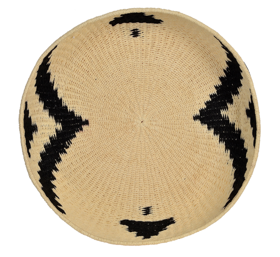 Wall Art - Tamasa Large Seagrass Basket Cream & Black