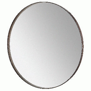 Mirror - Round Black Brown Veneer