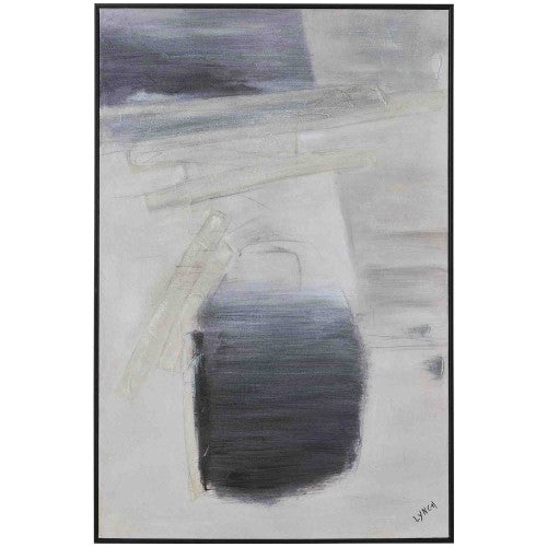 Chaldene Black Abstract Collage 24" x 36" Cleared