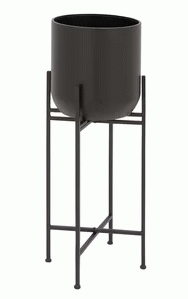 Planter - Large Black Base w/ Metal Tub