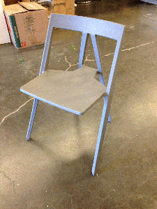 Outdoor Chair - Grey Plastic V-Back