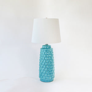Table Lamp - Ceramic Fish Scale Blue