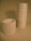 Cylinder Tall Ribbed White