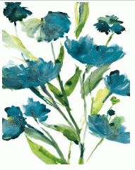 Art - Blueberry Blooms II - Small - CLEARED 11" X 14"