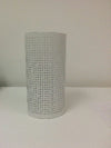 Candle Holder - Glass Cylinder w/ White Mesh