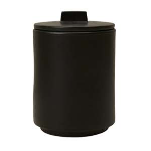 Painted Black Terracotta w/Lid LARGE