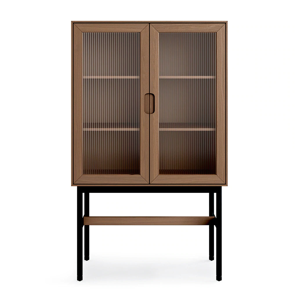 Cabinet - Munro Vitrine Walnut - 59"