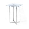 End Table - Square Glass Stainless