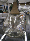 Table Lamp - Bolbous Glass Silver Fleck