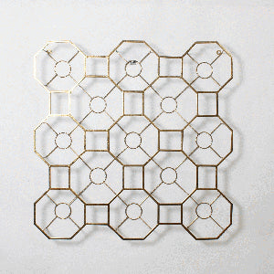 Wall Art - Gold Geometric Honeycomb Large
