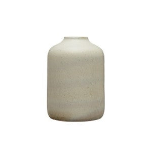 Round Stoneware Marbled Beige