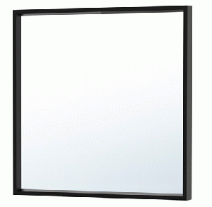 Mirror - Square Black Frame 25"