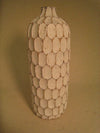 Wood Divot Cylinder Rustic White