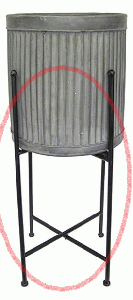 Base - Medium Planter Metal w/o Pot