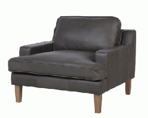 Accent Chair - Heath Grey Leather
