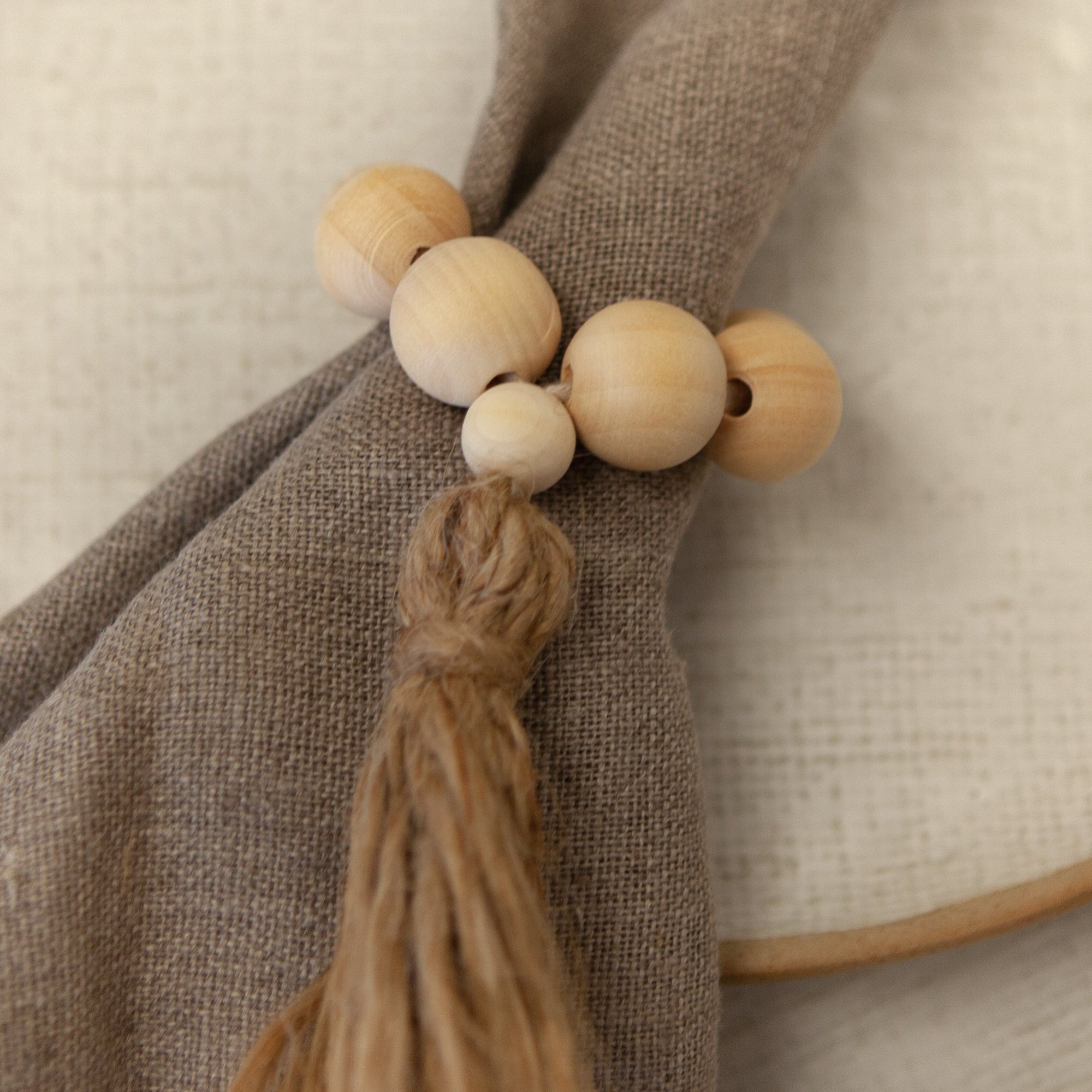 Napkin Ring - Wooden Bead (Set of 8)