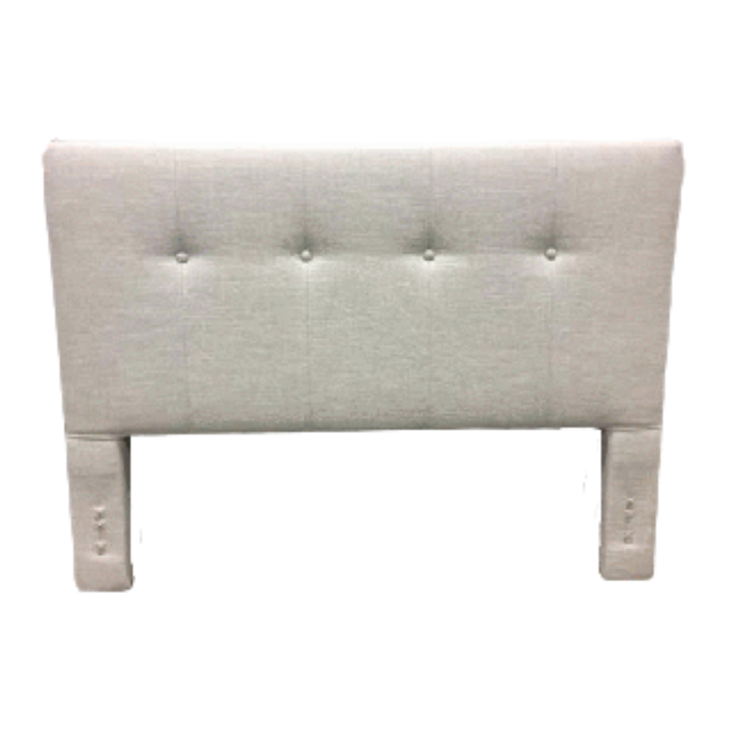 Headboard - Queen Lyon 4 Buttons Silver Grey