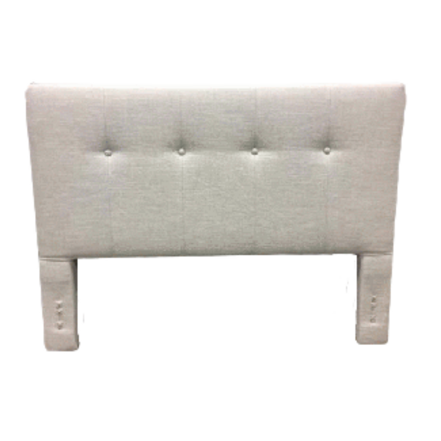 Headboard - Queen Lyon 4 Buttons Silver Grey