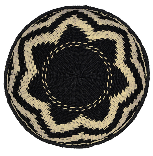 Wall Art - Tamasa Large Flower Basket Cream & Black