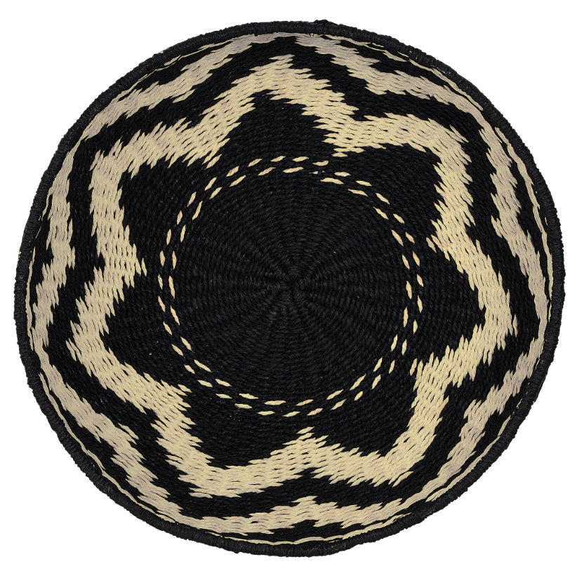 Wall Art - Tamasa Large Flower Basket Cream & Black