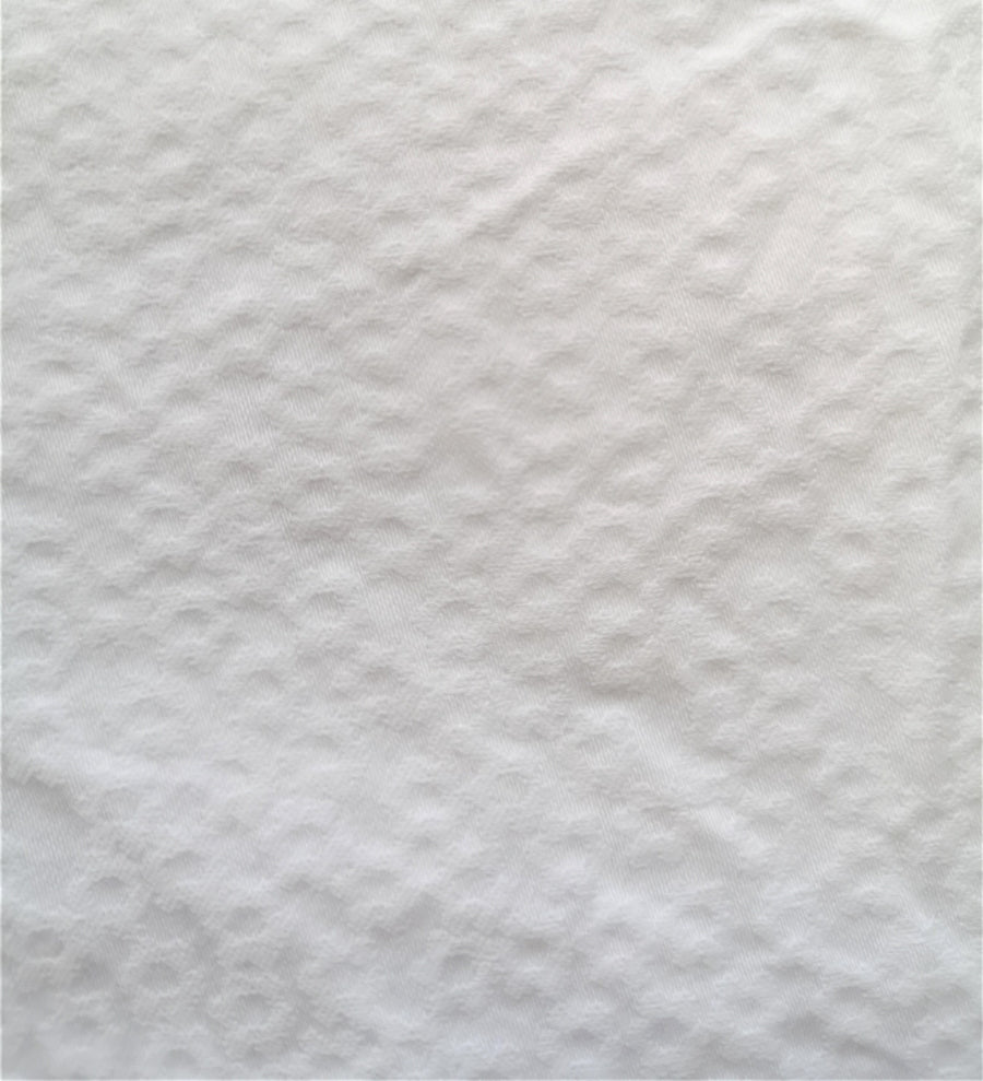 Duvet Set - Queen White on White Mini Flowers Pattern