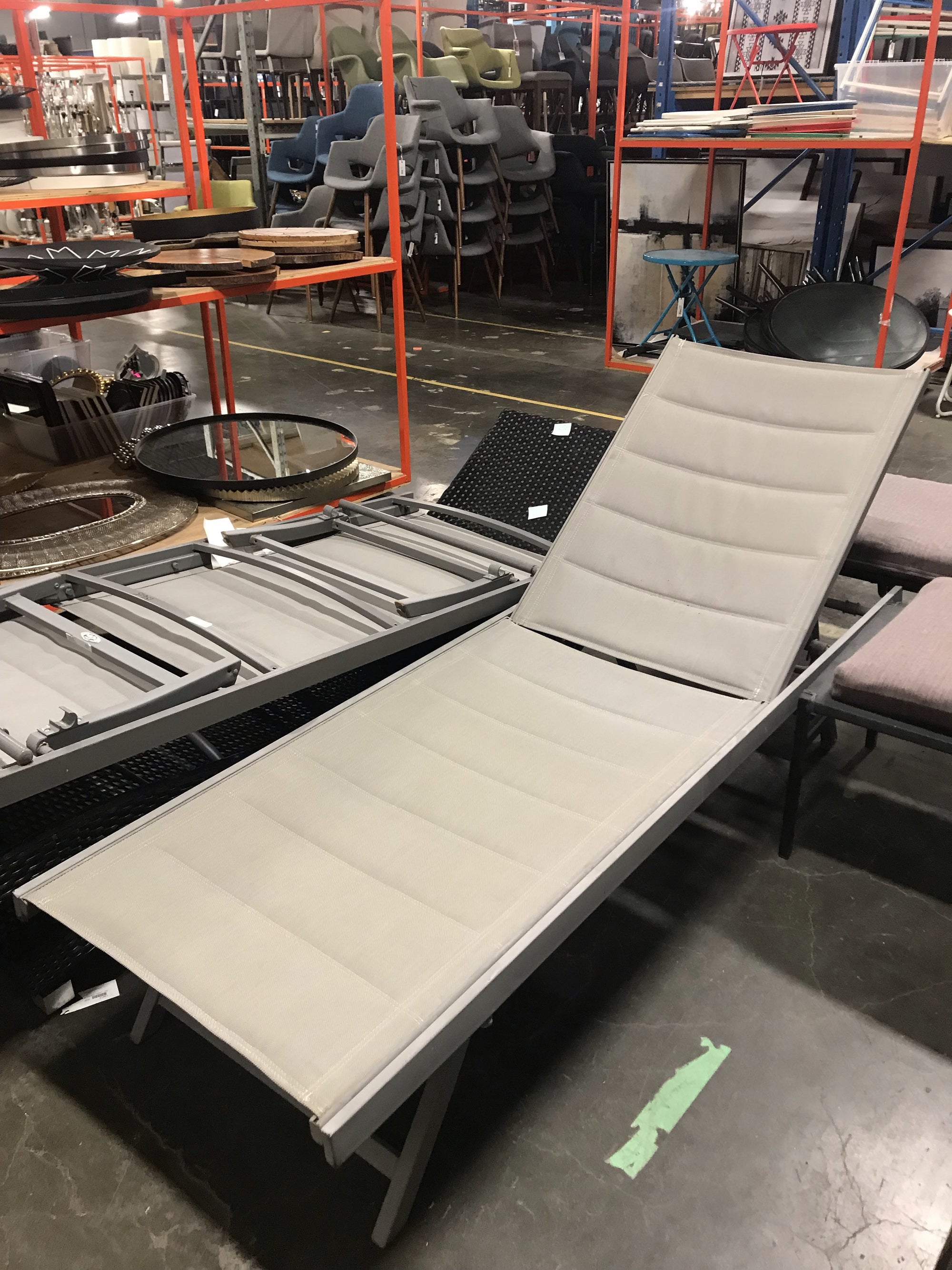 Outdoor Lounger -  Grey Armless