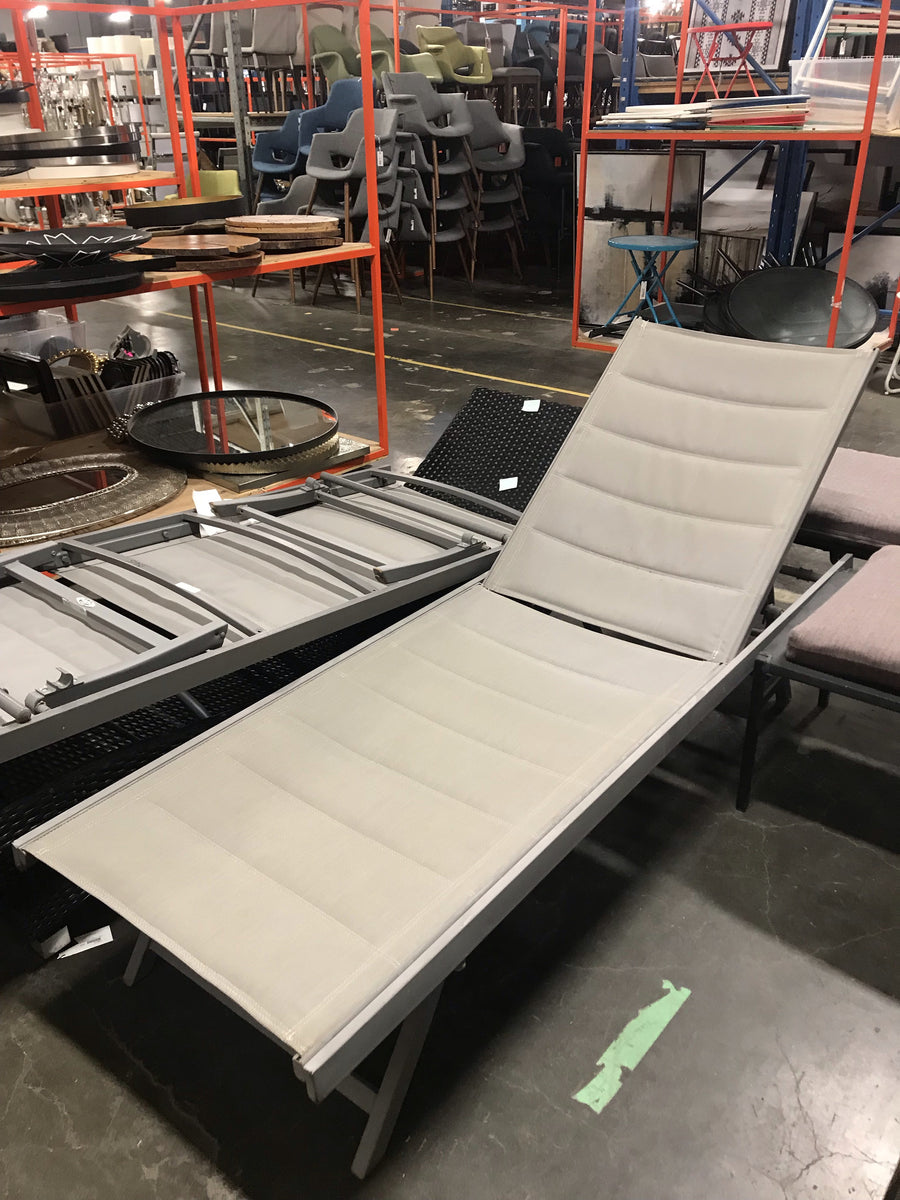 Outdoor Lounger -  Grey Armless