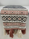 Pink, Navy, Cream & Green Boho w/ Tassels