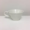 Teacup - White, Textured, Striped