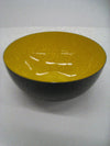 Bowl - Small Yellow & Matte Black Lacquered Bowl