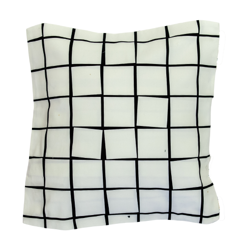 18x18 Black and Cream Checkerboard