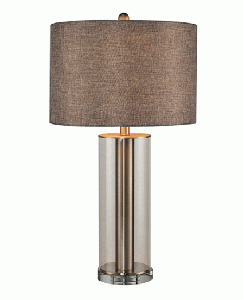 Table Lamp - Antique Glass Brushed Nickle