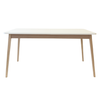 Dining Table - White Top w/Light Wood Base 63"x36"