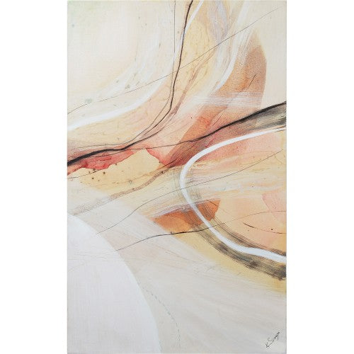 Curiosity Yellow and Pink II 30" x 48" Cleared