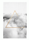 Art - Cloud Geometry 1 Triangle Framed Medium 32" X 40" NOT CLEARED